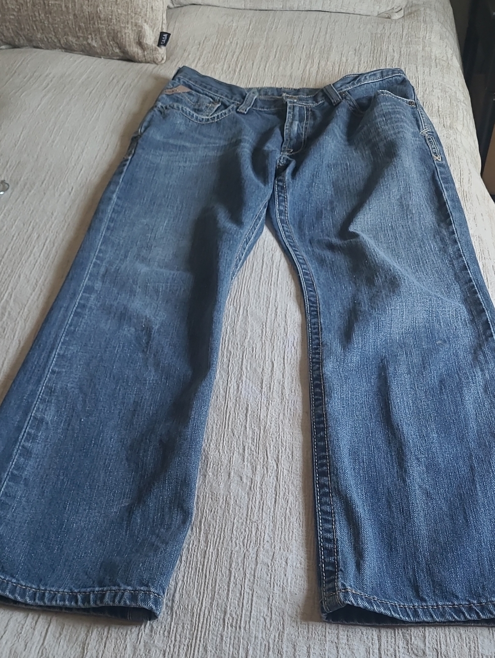 Ariat Men's Relaxed Fit Dark Blue Denim Jeans